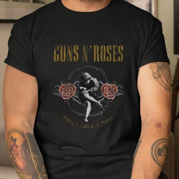 Sweet Child O Mine Guns N' Roses Black Short Sleeve T-Shirt - Picture 1 of 5